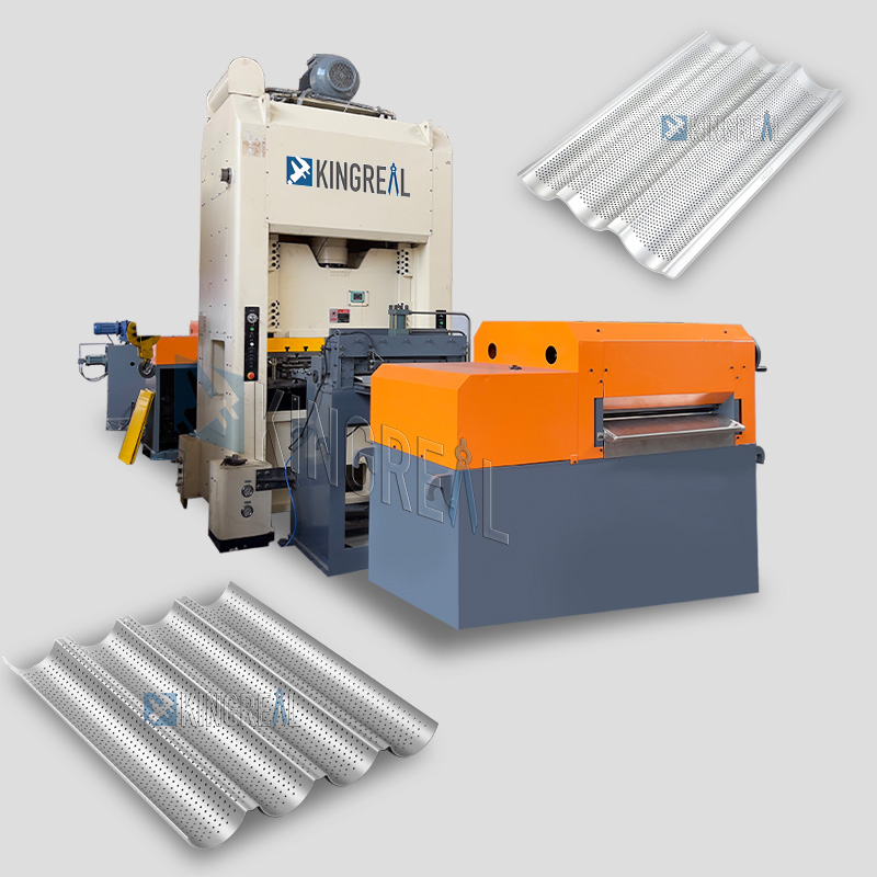 Машина для виготовлення перфорованих металевих багетних лотків